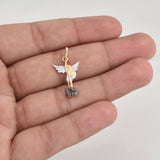 Pendant Archangel Saint Michael 1.8 g / 1 in Two-Tone Yellow White Gold 18K