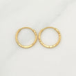 Candongas Aro Rayado 0.45 g / 1/2 in Oro Amarillo 18K