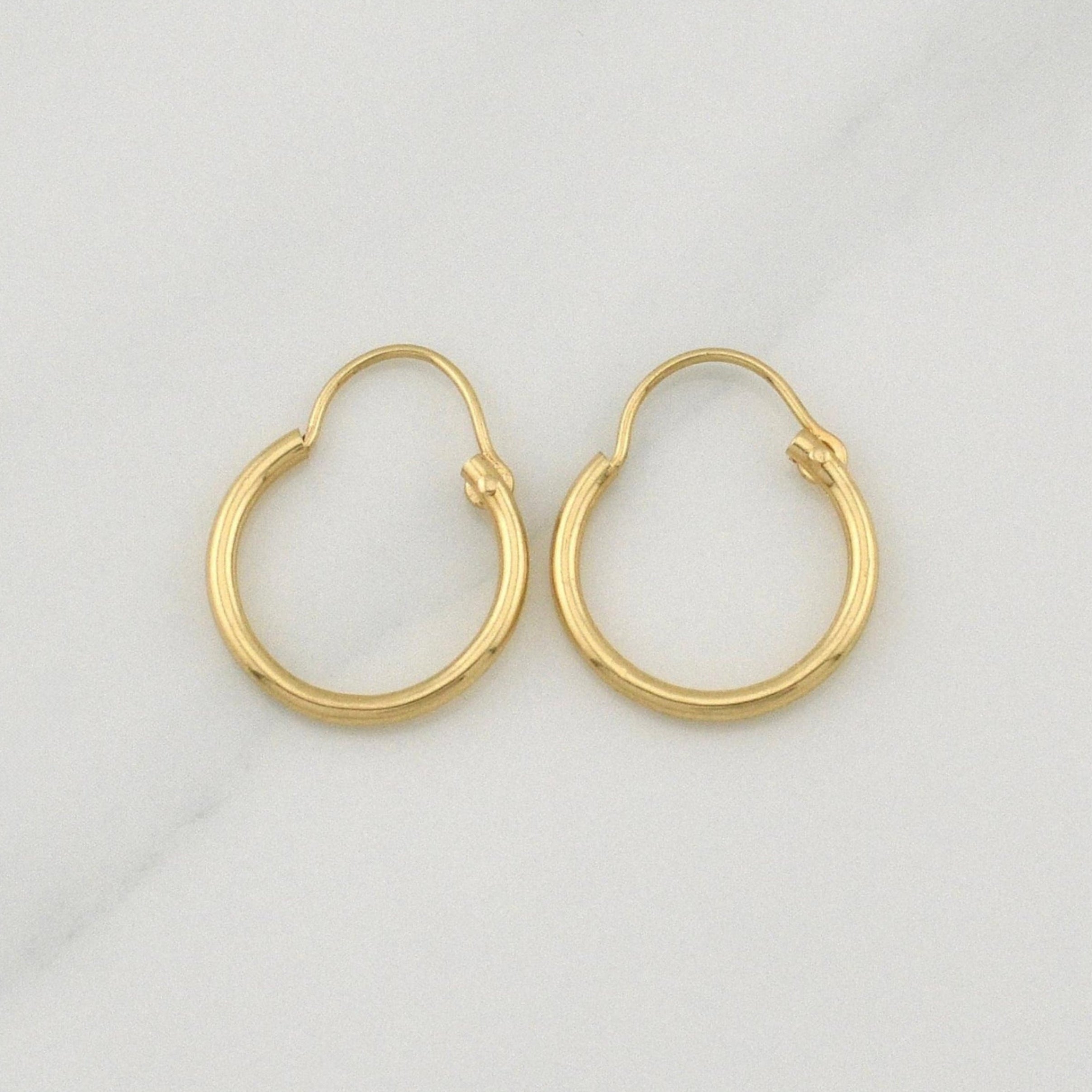 Candongas Jass 1.4 g / 3/4 in Oro Amarillo 18K
