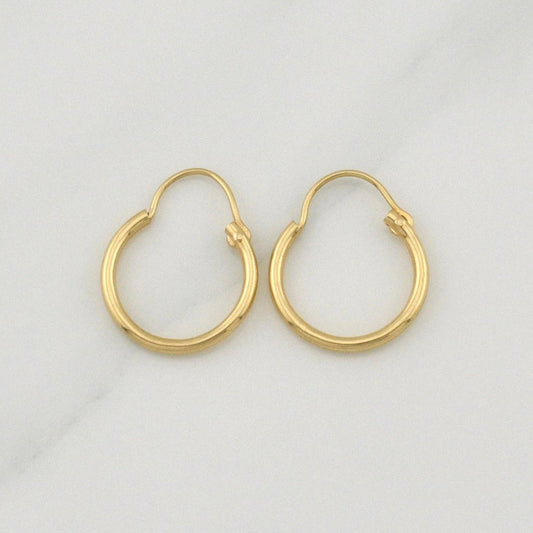 Candongas Jass 1.4 g / 3/4 in Oro Amarillo 18K