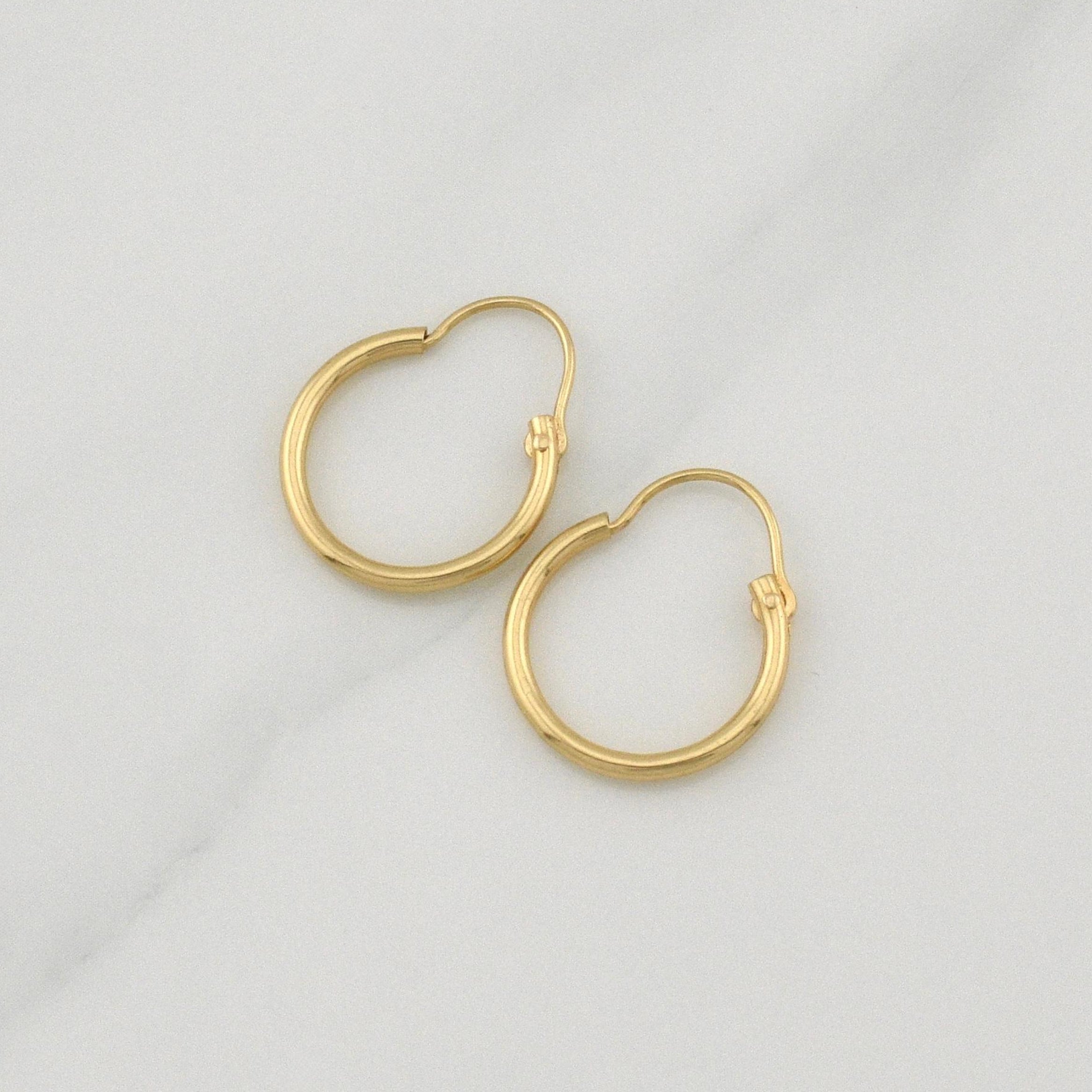 Candongas Jass 1.4 g / 3/4 in Oro Amarillo 18K