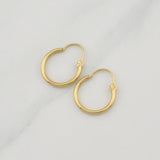 Candongas Jass 1.4 g / 3/4 in Oro Amarillo 18K