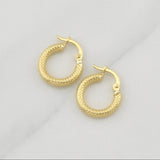 Hoop Earrings Tefi 1.35 g / 1/2 in Yellow Gold 18K