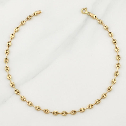 Tobillera Gc 2.55 g / 9 3/4 in / 3.6 mm Oro Amarillo 18K