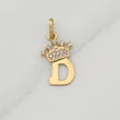 Dije Letra D Corona 0.75 g / 3/4 in Oro Amarillo 18K