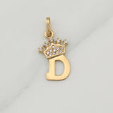 Dije Letra D Corona 0.75 g / 3/4 in Oro Amarillo 18K