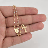 Miraculous Virgin Rosary 6.05 g / 18 3/4 in / 3 - 4 mm Three Golds 18K