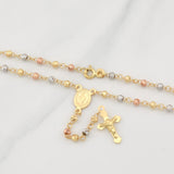 Miraculous Virgin Rosary 6.05 g / 18 3/4 in / 3 - 4 mm Three Golds 18K