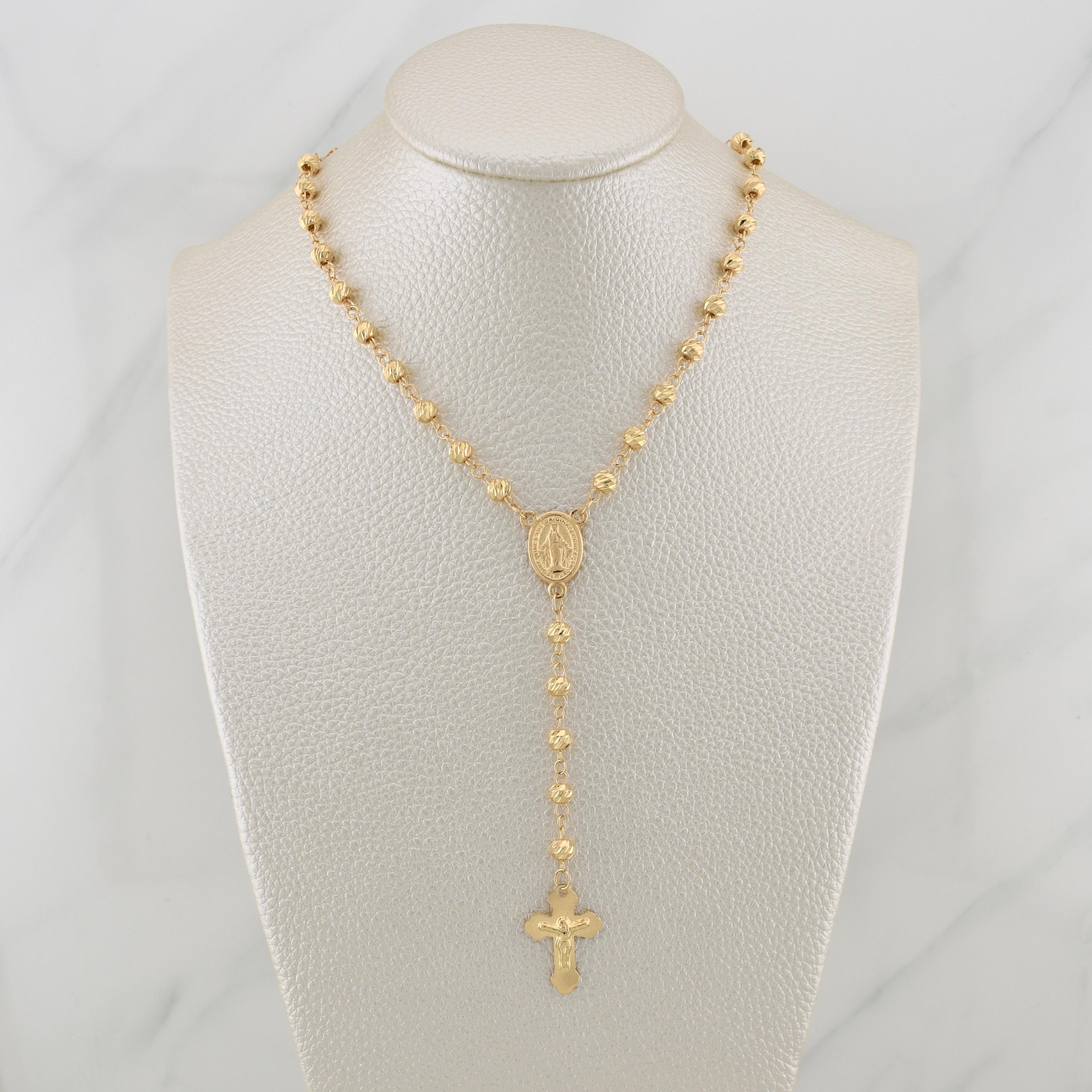 Miraculous Virgin Rosary 9.9 g / 22 3/4 in / 4 - 5 mm 18K Yellow Gold