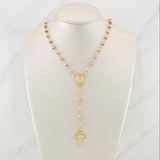 Miraculous Virgin Rosary 9.6 g / 22 3/4 in / 4 - 5 mm Three Golds 18K