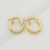 Candongas Punteadas 0.95 g / 1/2 in Oro Amarillo 18K