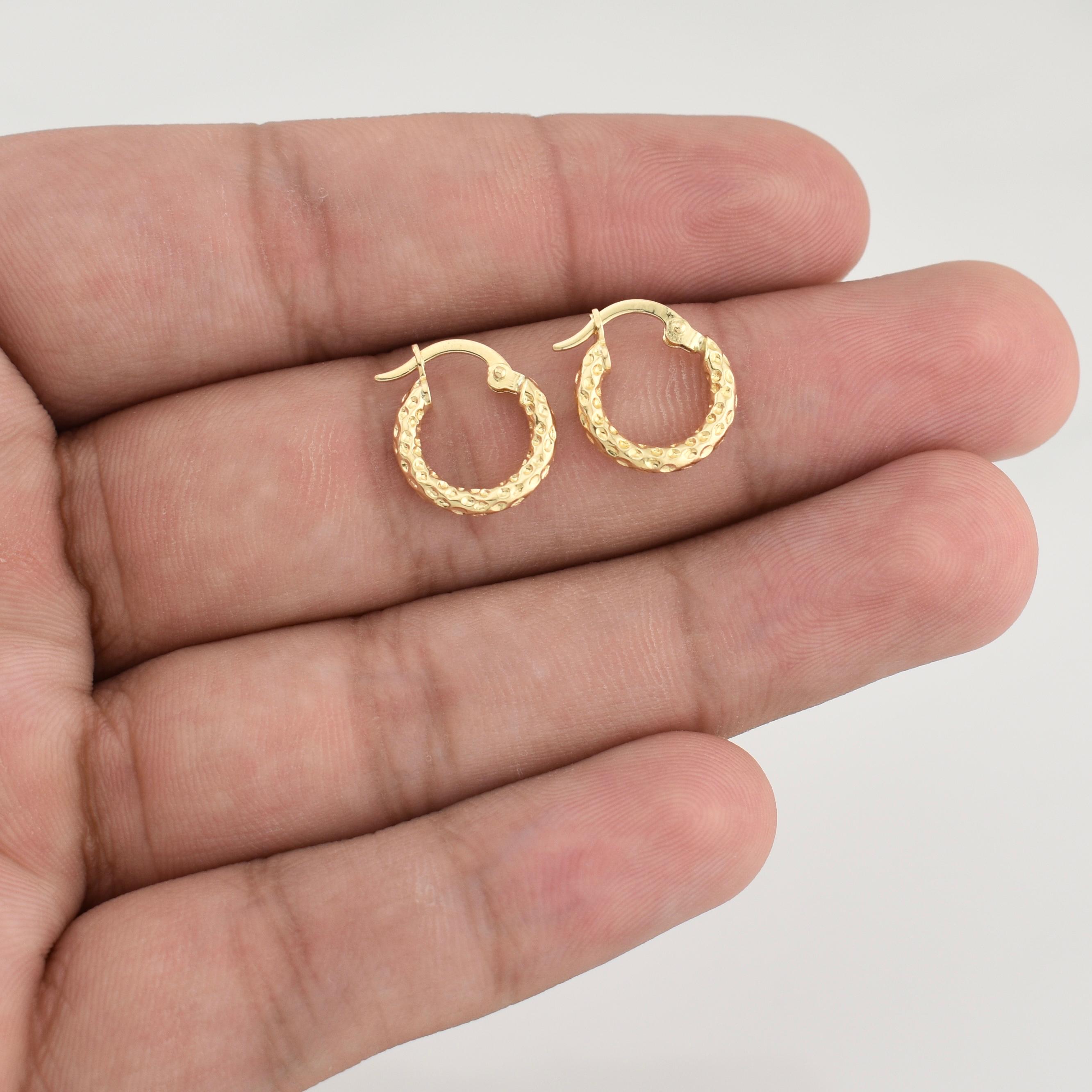 Candongas Jaz 1.05 g / 1/2 in Oro Amarillo 18K