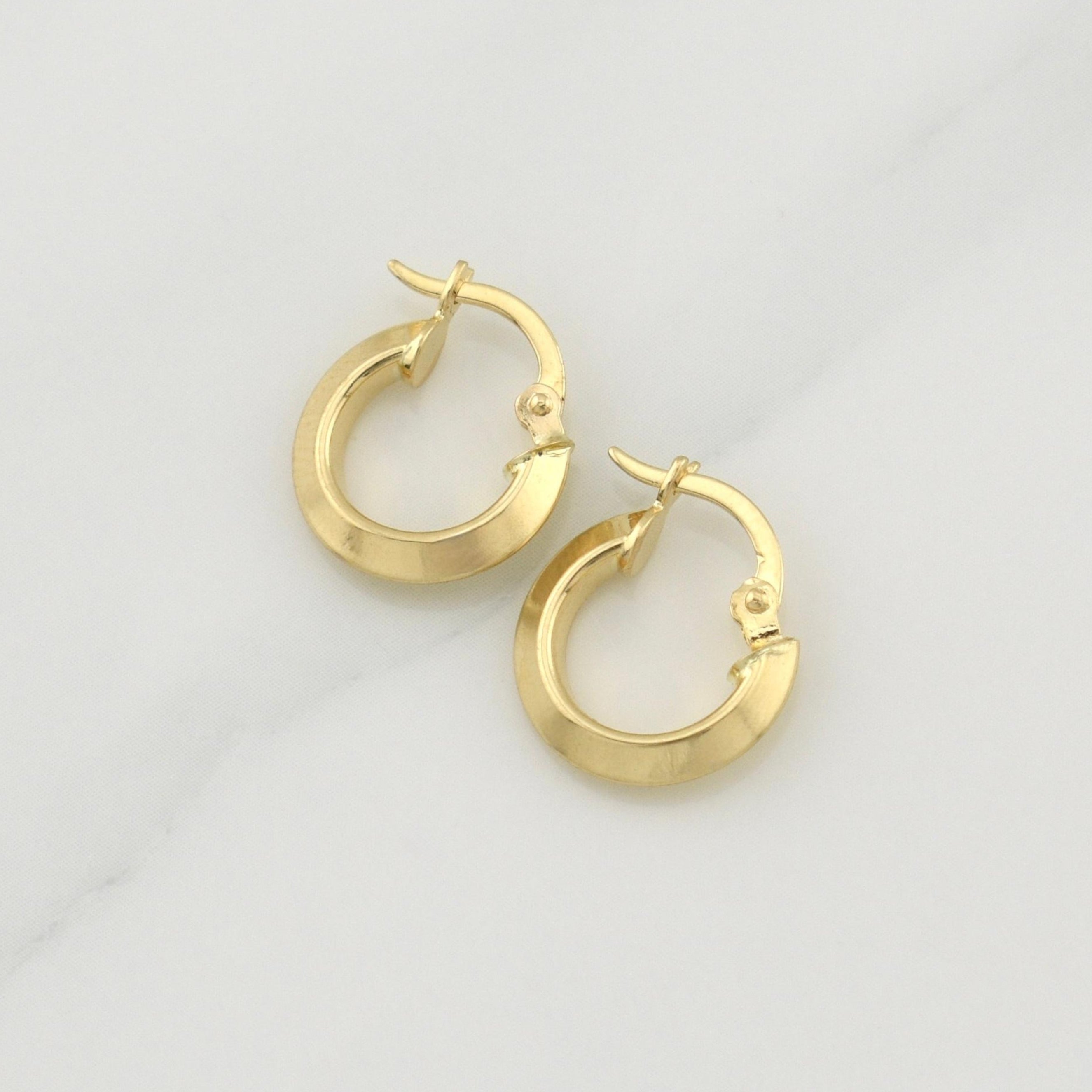 Hoop Earrings Clau 1.2 g / 1/2 in 18K Yellow Gold