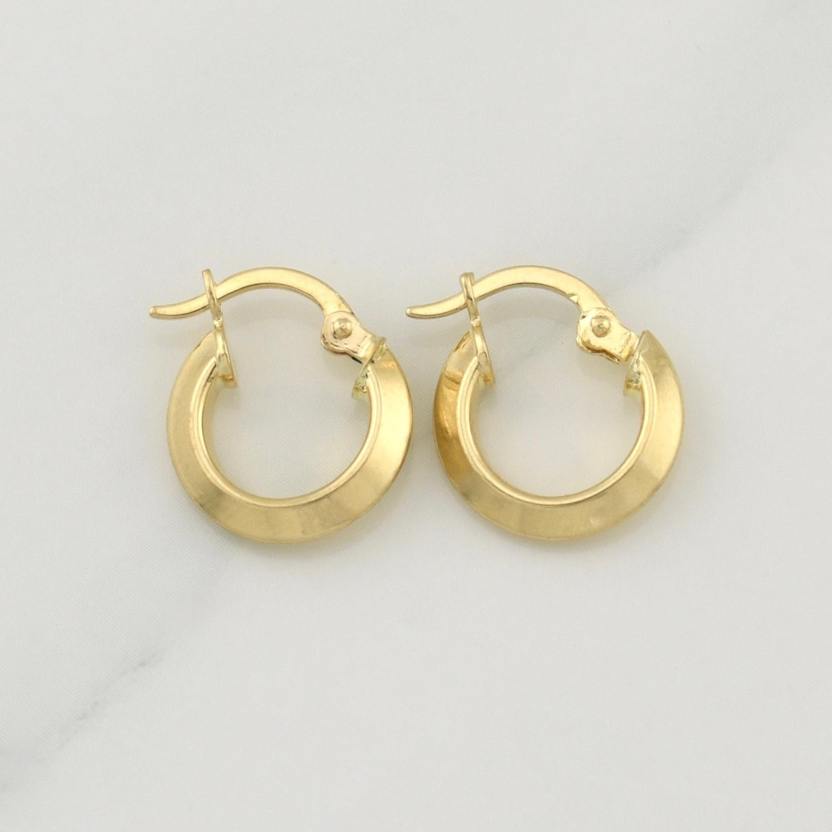 Hoop Earrings Clau 1.2 g / 1/2 in 18K Yellow Gold