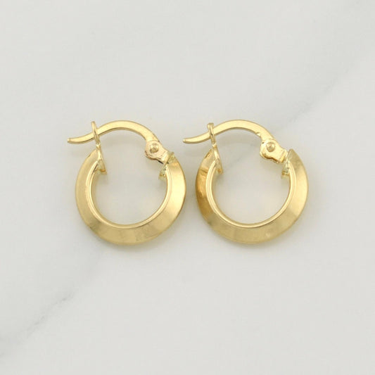 Candongas Clau 1.2 g / 1/2 in Oro Amarillo 18K