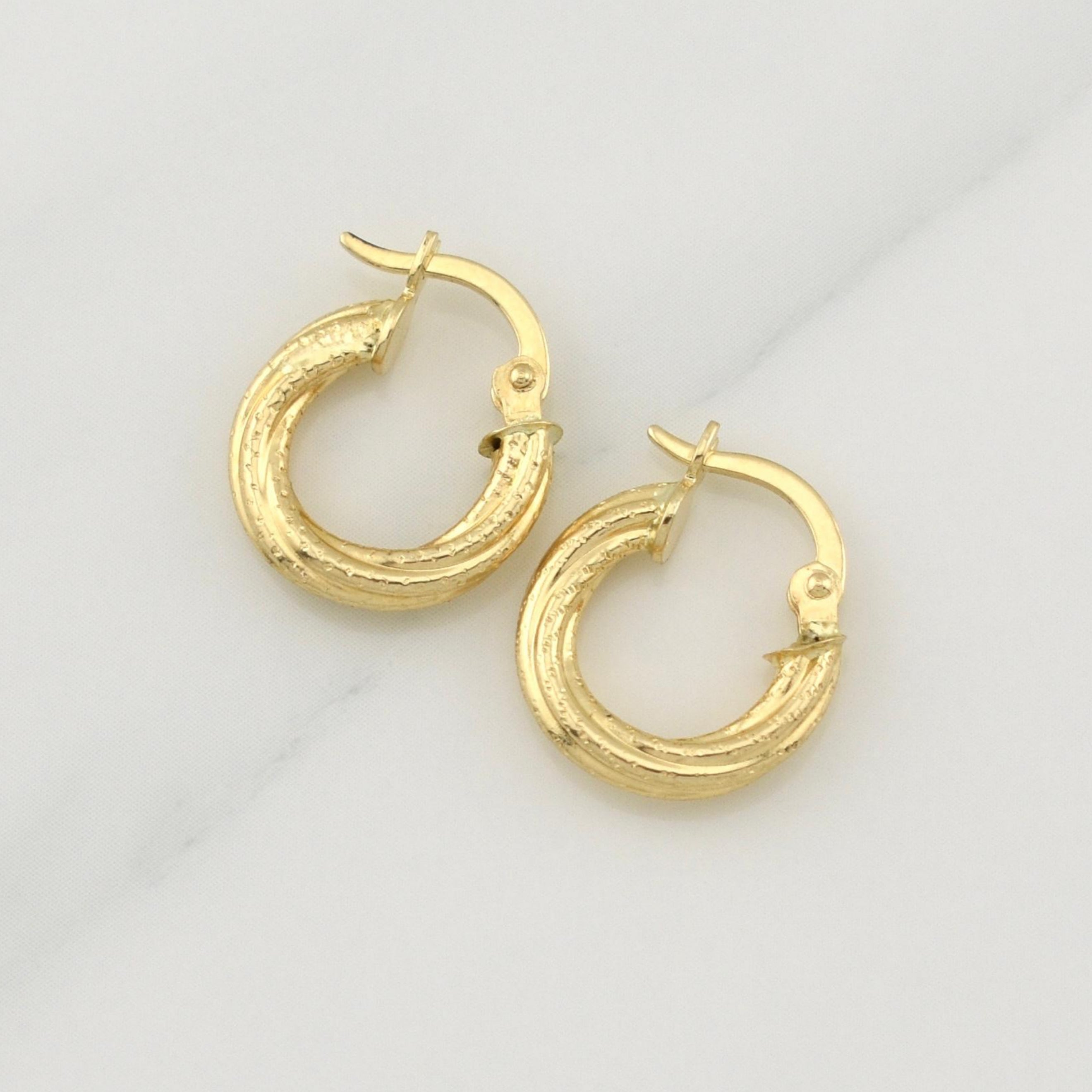Hoop Earrings Lula 1.5 g / 1/2 in Yellow Gold 18K