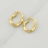 Candongas Kari 1.3 g / 1/2 in Oro Amarillo 18K