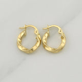Candongas Kari 1.3 g / 1/2 in Oro Amarillo 18K