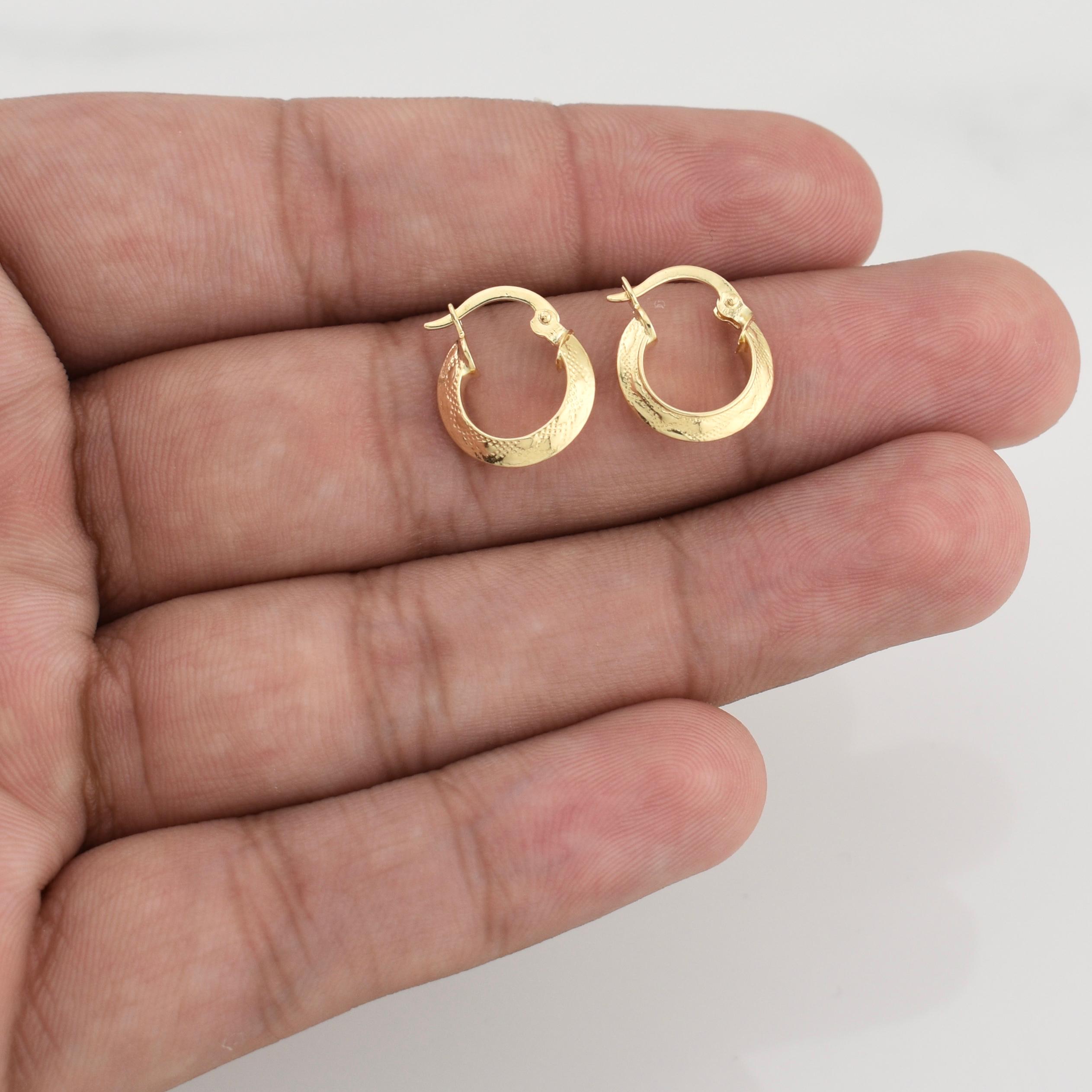 Candongas Emi 1.2 g / 1/2 in Oro Amarillo 18K