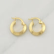 Candongas Clau Rayado 1.35 g / 1/2 in Oro Amarillo 18K