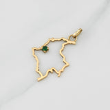 Dije Mapa Colombia 2g / 1 1/2 in Oro Amarillo 18K