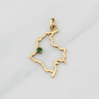 Dije Mapa Colombia 2g / 1 1/2 in Oro Amarillo 18K