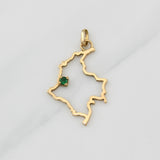 Dije Mapa Colombia 2g / 1 1/2 in Oro Amarillo 18K