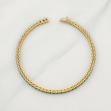 Pulso Tennis Esmeraldas 3.22qts 12.9g / 7 in / 2.8mm Oro Amarillo 18K