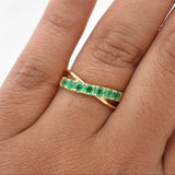 Partial Churumbela Ring in Infinite Emeralds 0.38pts 2.55g / T6.25 18K Yellow Gold