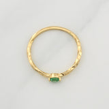 Anillo Espiral Esmeralda 0.18pts 1.65g / T8 Oro Amarillo 18K