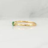 Anillo Espiral Esmeralda 0.18pts 1.65g / T8 Oro Amarillo 18K