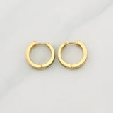 Candongas Carril Esmeraldas 0.11pts 1.65g / 1/2 in Oro Amarillo 18K