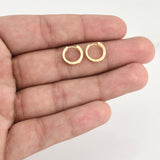 Candongas Carril Esmeraldas 0.11pts 1.65g / 1/2 in Oro Amarillo 18K