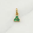 Dije Flor Esmeraldas 0.11pts 0.3g / 1/2 in Oro Amarillo 18K