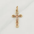 Pendant Cross Christ 1.9g / 1 1/2 in Three Golds 18K
