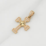 Dije Cruz Trebol 1.5g / 1 in Oro Amarillo 18K