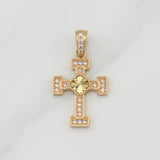 Dije Cruz Trebol 1.5g / 1 in Oro Amarillo 18K