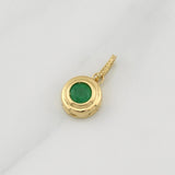 Pendant Bezel Emerald 0.26pts 0.95g / 1/2 in 18K Yellow Gold