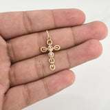 Pendant Cross Christ 1.9g / 1 1/2 in Three Golds 18K
