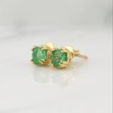 Topos Cuatro Garras Esmeralda 1.35qts 2.45g / in / 6mm Oro Amarillo 18K