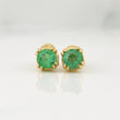 Topos Cuatro Garras Esmeralda 1.35qts 2.45g / in / 6mm Oro Amarillo 18K