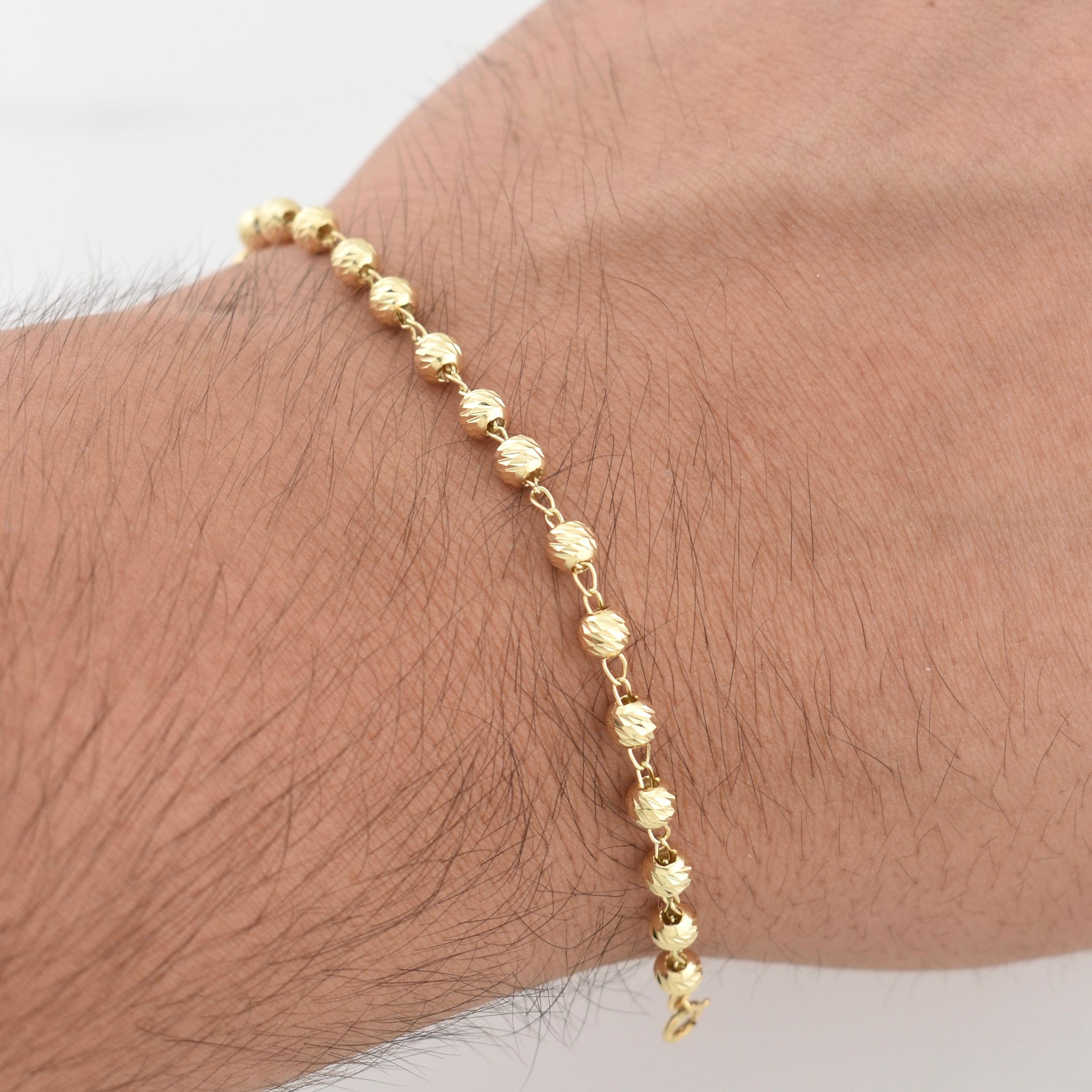 Pulso Tipo Militar 3.9g / 7 3/4 in / 4mm Oro Amarillo 18K