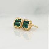 Clover Stud Earrings 2g / in / 7.25mm Yellow Gold 18K