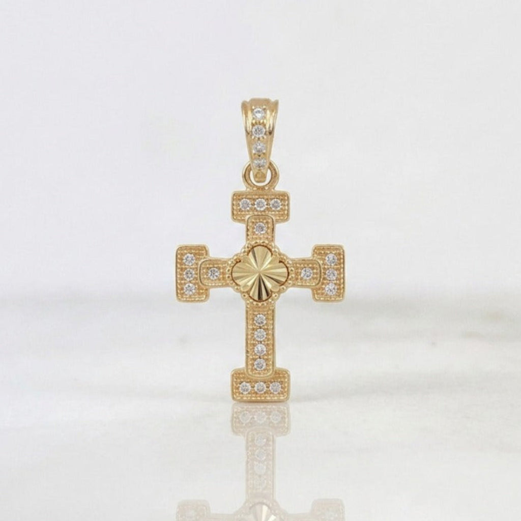 Dije Cruz Trebol 1.5g / 1 in Oro Amarillo 18K
