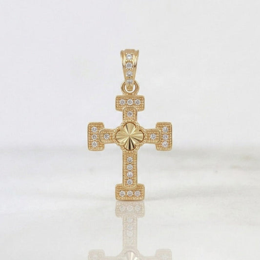 Dije Cruz Trebol 1.5g / 1 in Oro Amarillo 18K