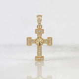 Dije Cruz Trebol 1.5g / 1 in Oro Amarillo 18K