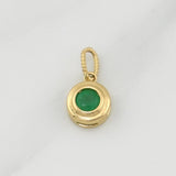 Pendant Bezel Emerald 0.26pts 0.95g / 1/2 in 18K Yellow Gold