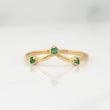 Anillo Tiara Esmeraldas 0.05pts 1.1g / T5.25 Oro Amarillo 18K