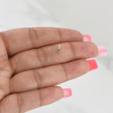 Dije Sencillo Redondo Esmeralda 0.08pts 0.1g / 1/4 in Oro Amarillo 18K