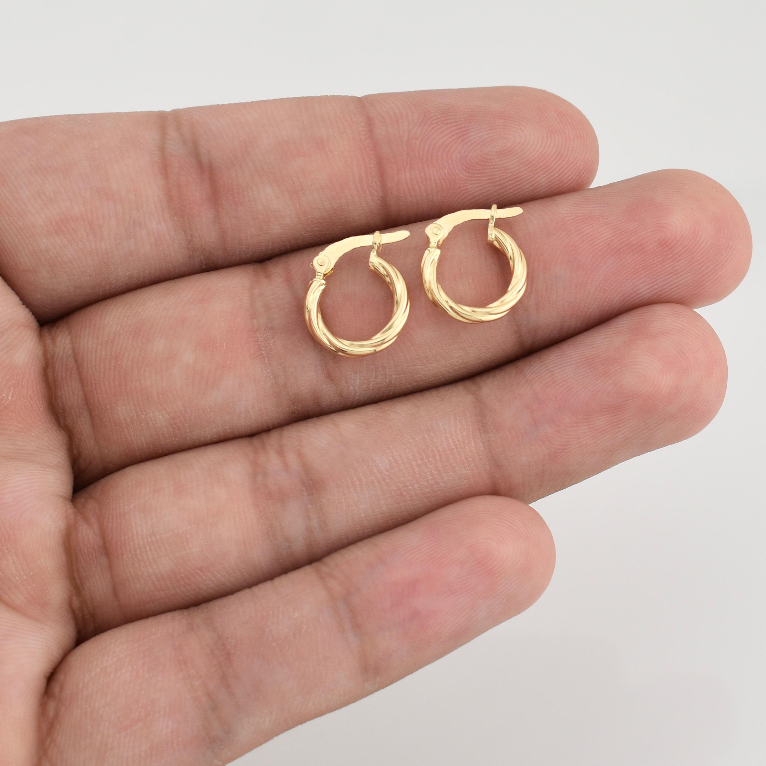 Candongas Mary 0.9 g / 1/2 in Oro Amarillo 18K